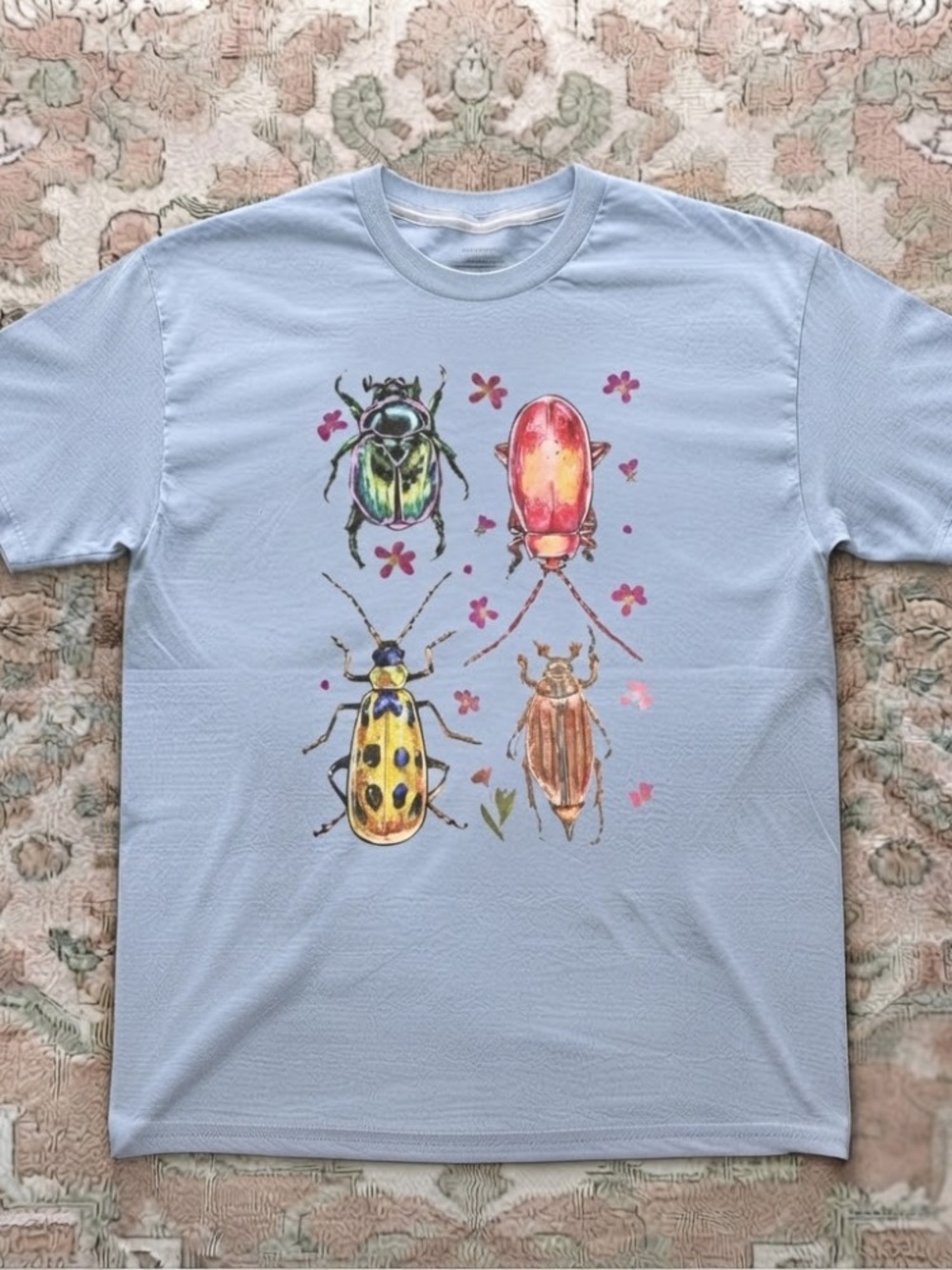 Insects Bugs Botanical Cottagecore Chart Vintage T-Shirt